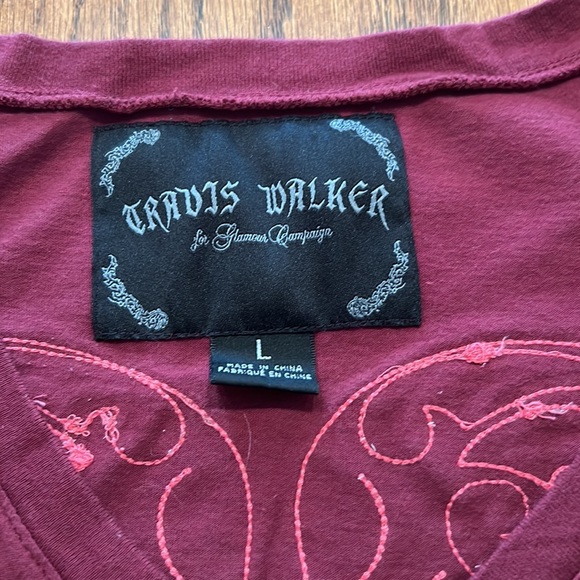 Travis Walker Graphic T-shirt With Genuine Leather Skulls Size L - Picture 11 of 11